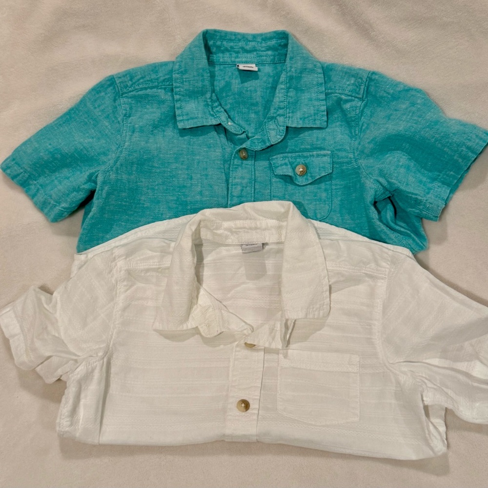 Boys Linen Buttoned Down Shirts